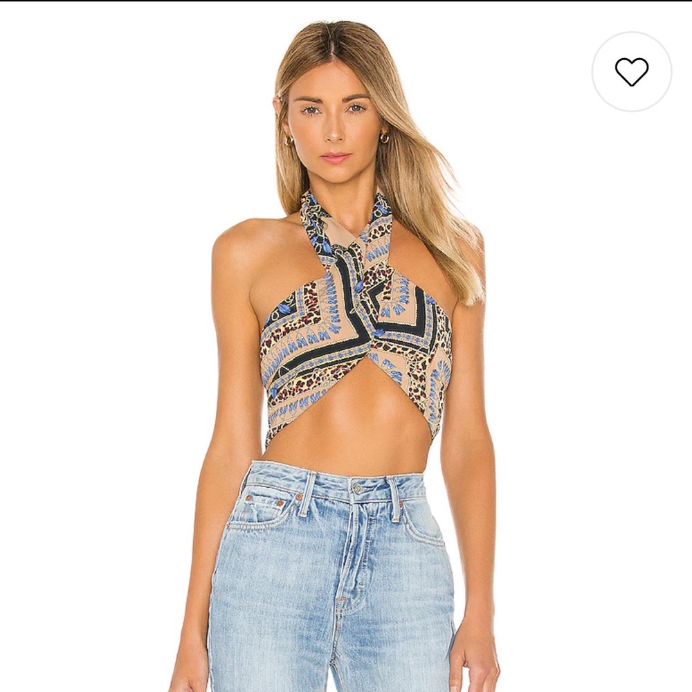 Superdown- Alondra Halter Wrap Top